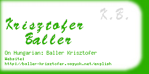 krisztofer baller business card